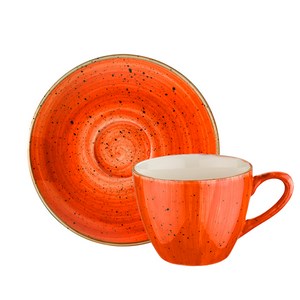 Уголемен размер на Чаша с чинийка за кафе Bonna Terracota 80 мл [007782]