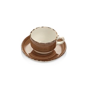 Уголемен размер на Чаша с чинийка за чай Güral Brown 230 см [008375]