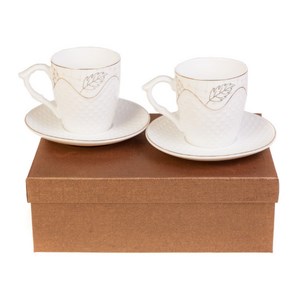 Уголемен размер на Две чаши за кафе в подаръчна кутия [008619]