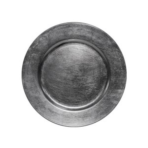 Уголемен размер на Подложна чиния Сребриста Ф 33 см [009012]