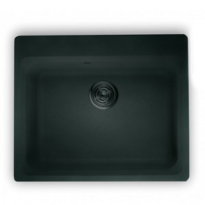 Уголемен размер на Кухненска мивка за вграждане Брод Блек [010884]