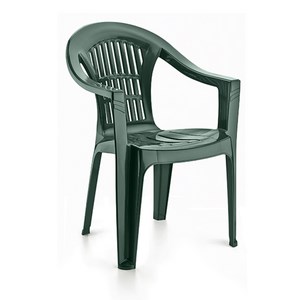 Уголемен размер на Пластмасов стол с подлакътник Карнавал зелен [011516]